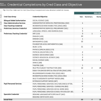 screenshot of Credentials Dashboard